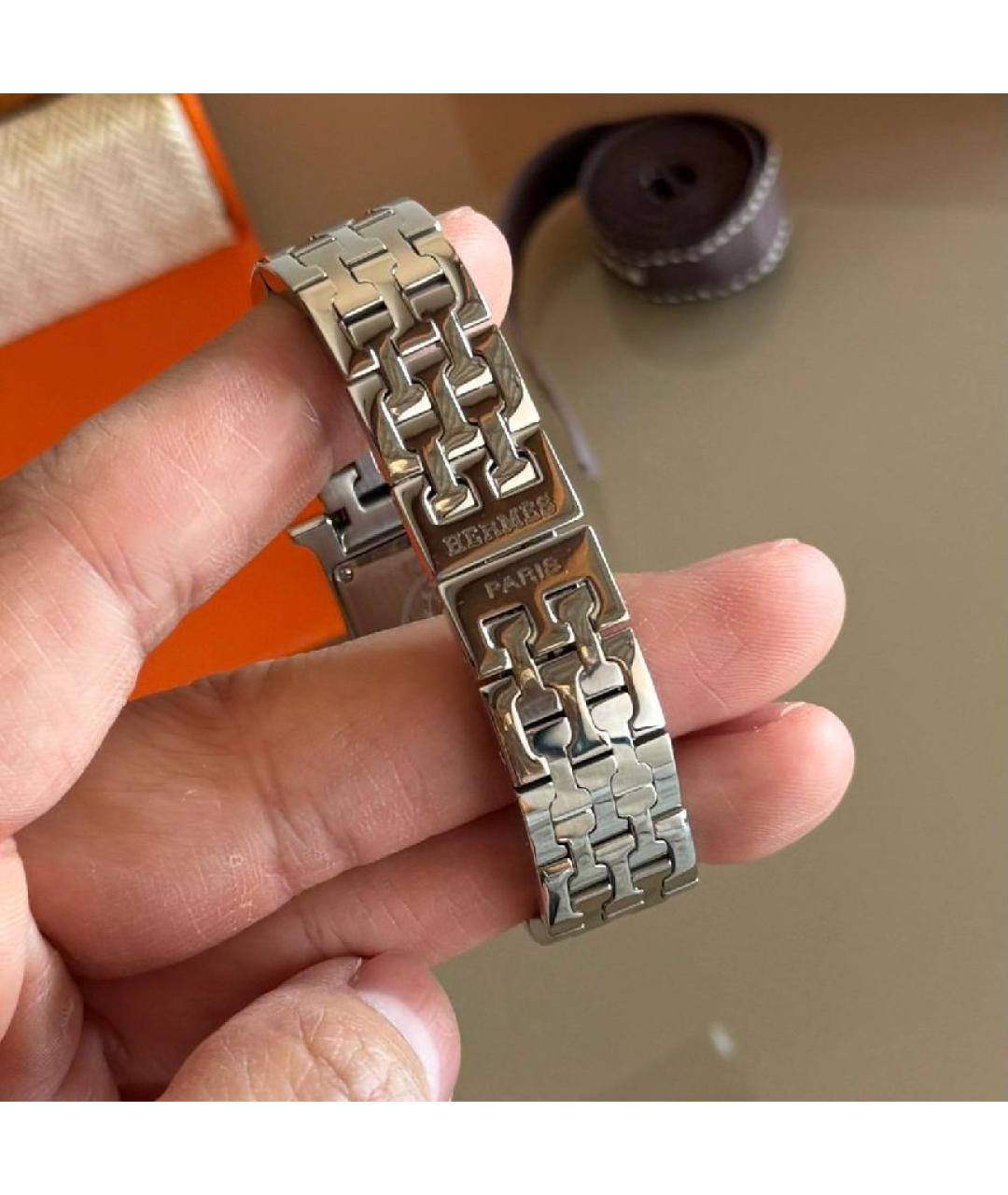 HERMES Серебряные часы, фото 5