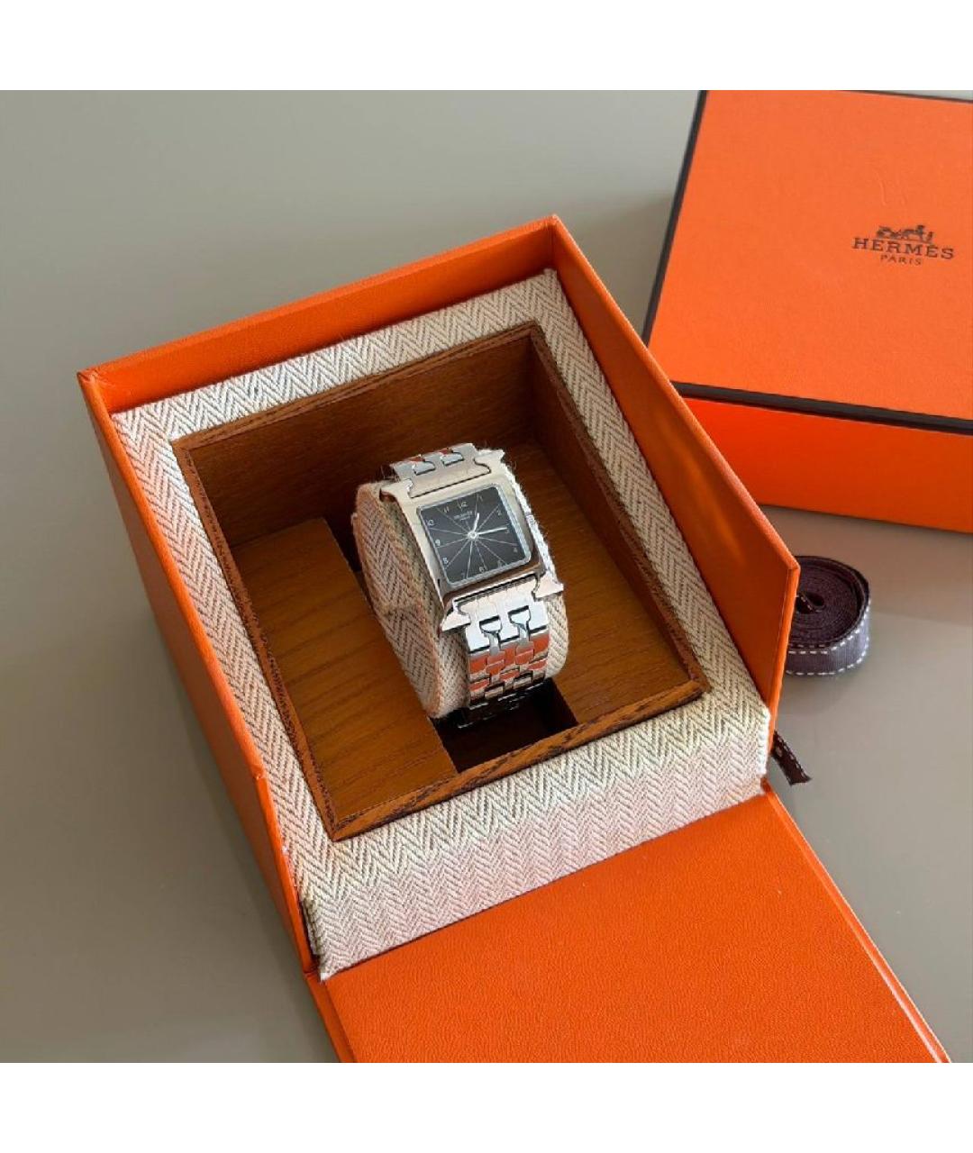 HERMES Серебряные часы, фото 6