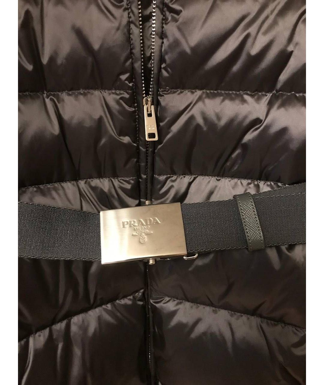 PRADA Черный полиамидовый пуховик, фото 4