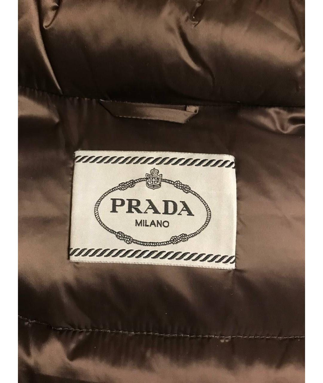 PRADA Черный полиамидовый пуховик, фото 3