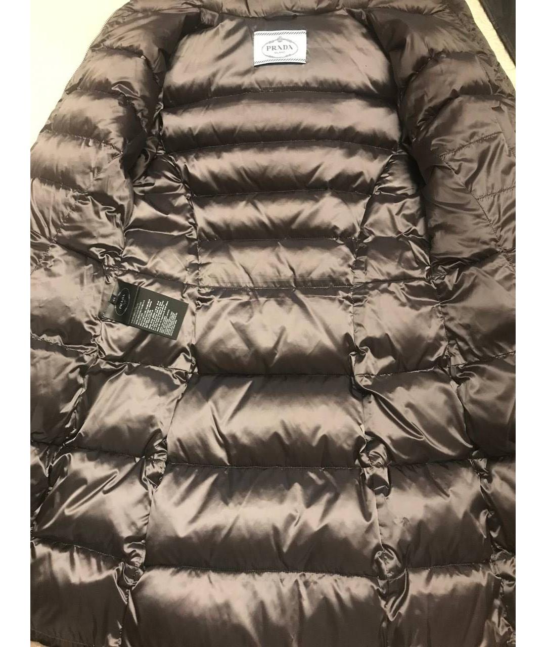 PRADA Черный полиамидовый пуховик, фото 5