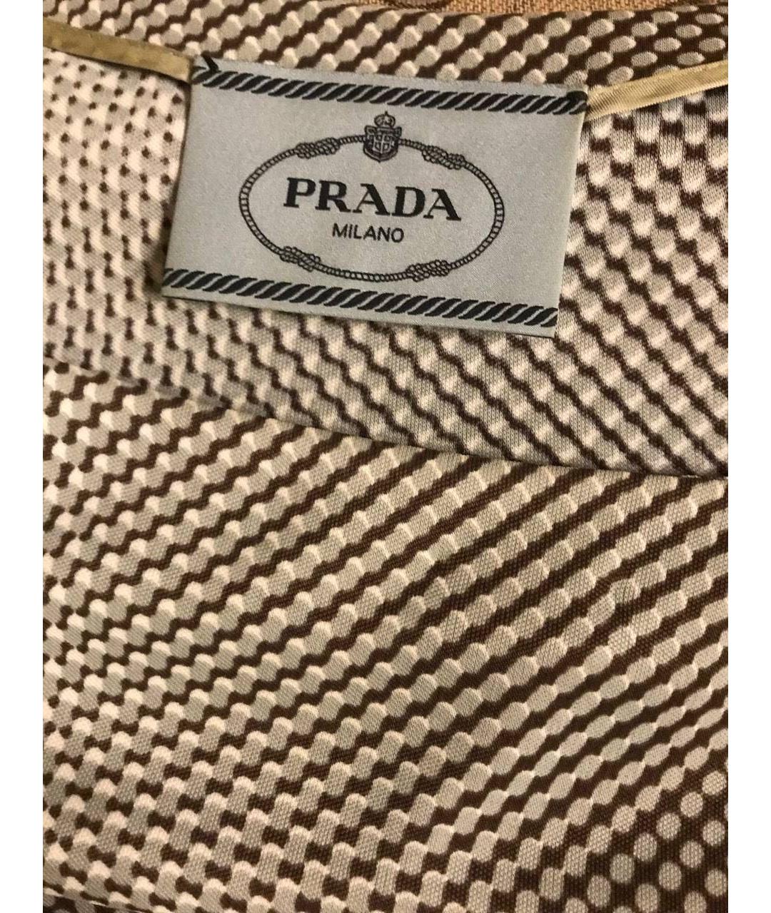 PRADA Серое шелковое коктейльное платье, фото 3