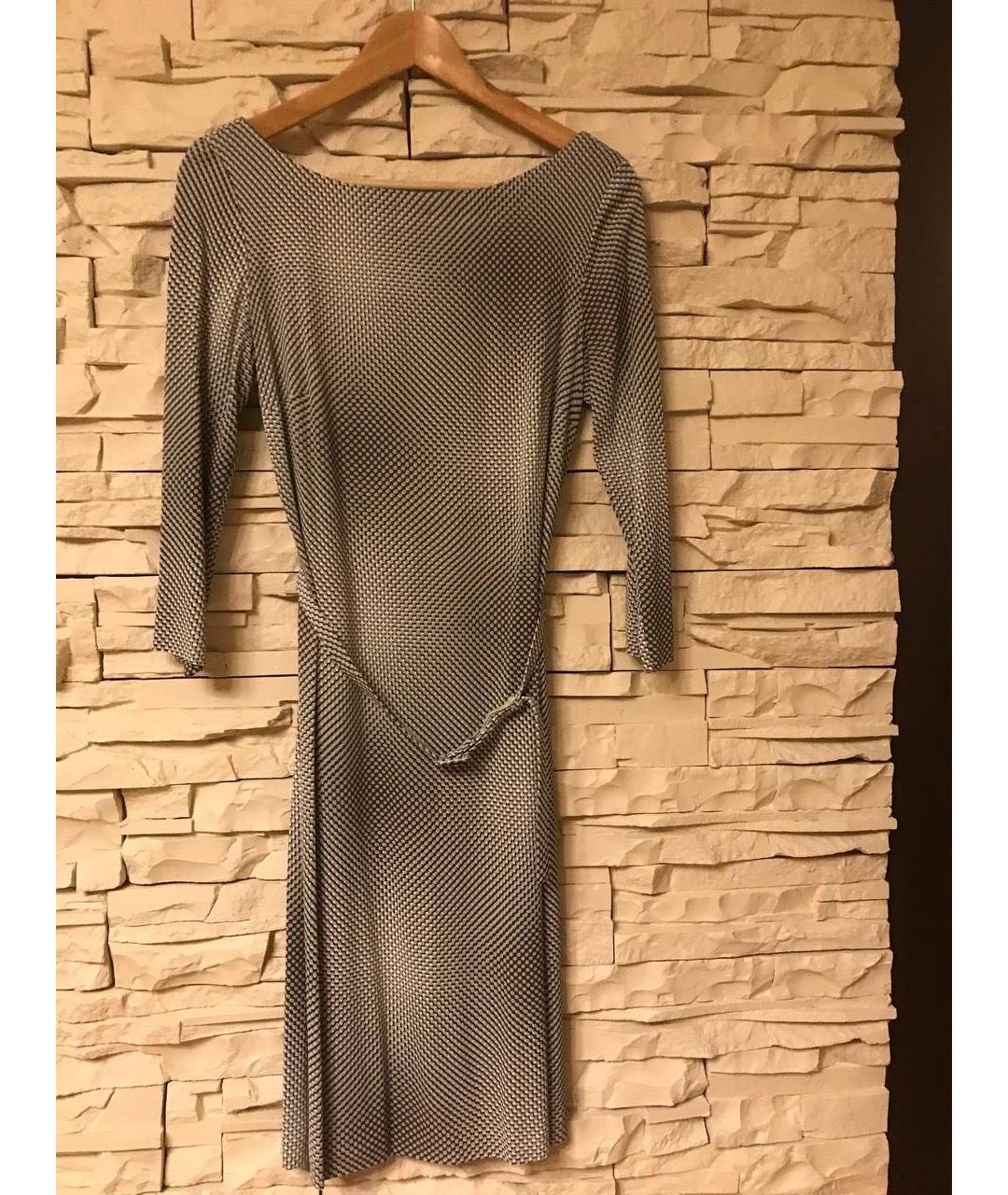 PRADA Серое шелковое коктейльное платье, фото 6