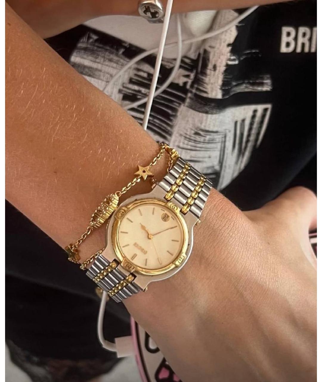 GUCCI Серебряные металлические часы, фото 6