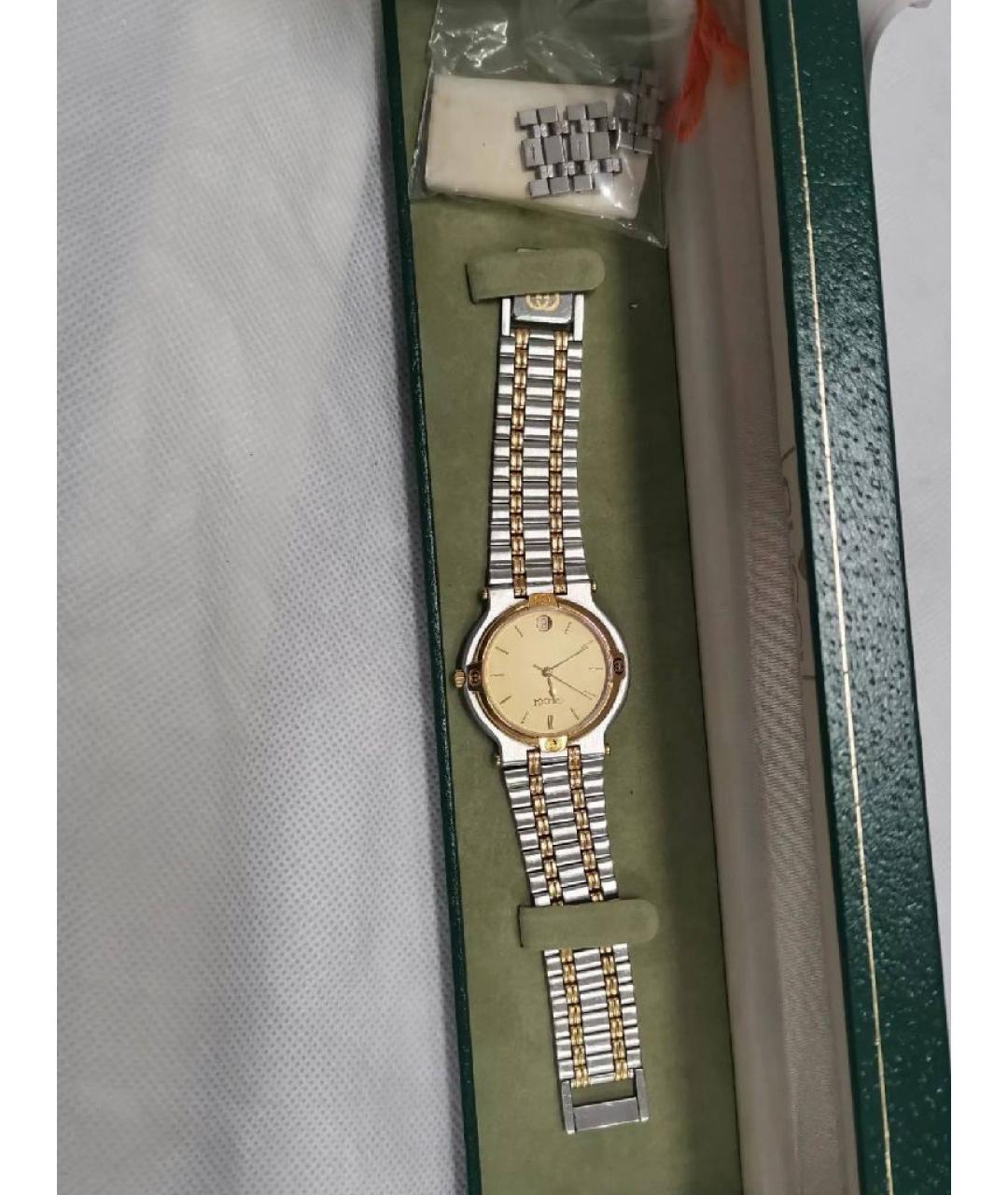 GUCCI Серебряные металлические часы, фото 5