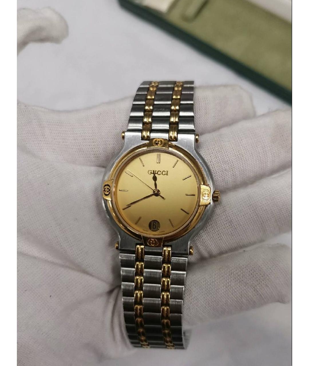 GUCCI Серебряные металлические часы, фото 8