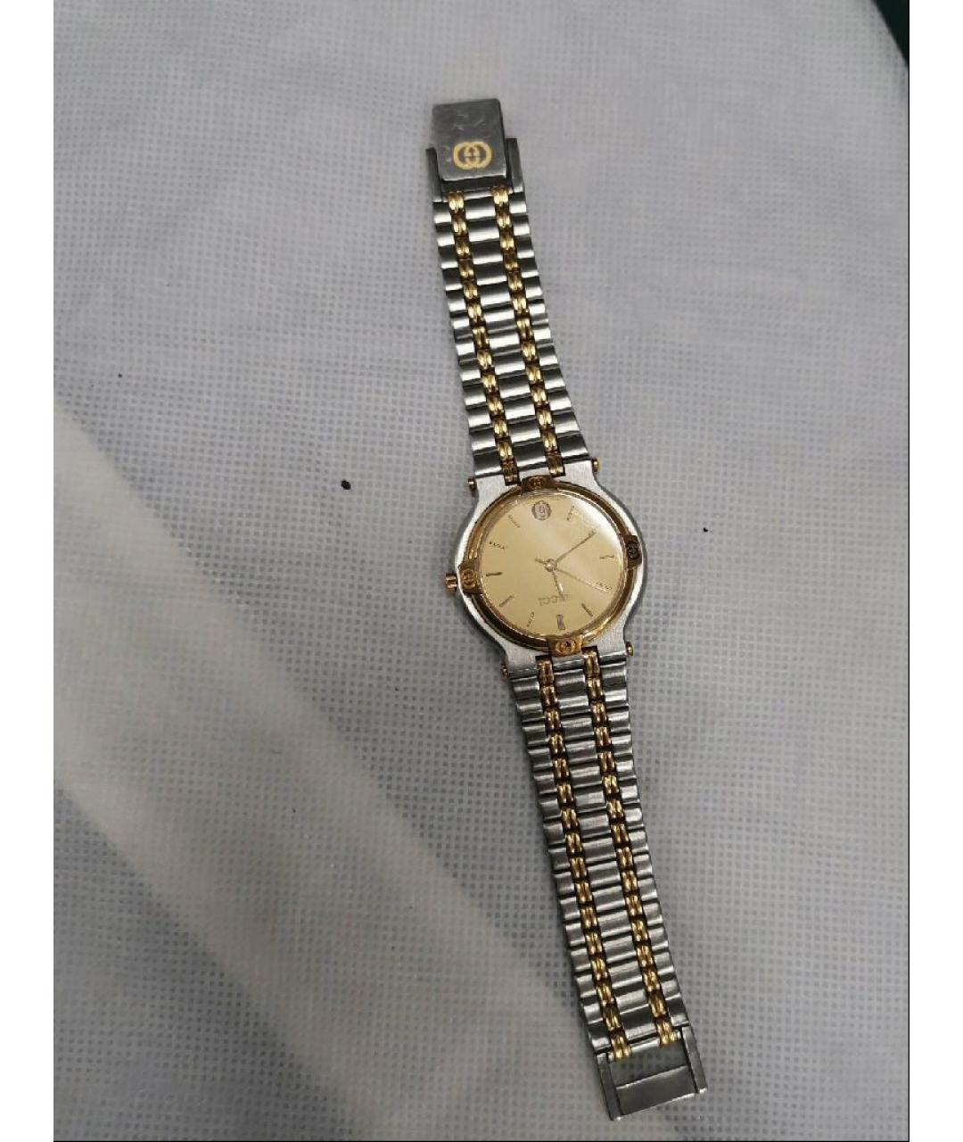 GUCCI Серебряные металлические часы, фото 4