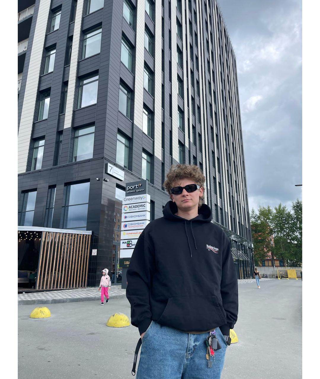 PRADA Черные пластиковые солнцезащитные очки, фото 5