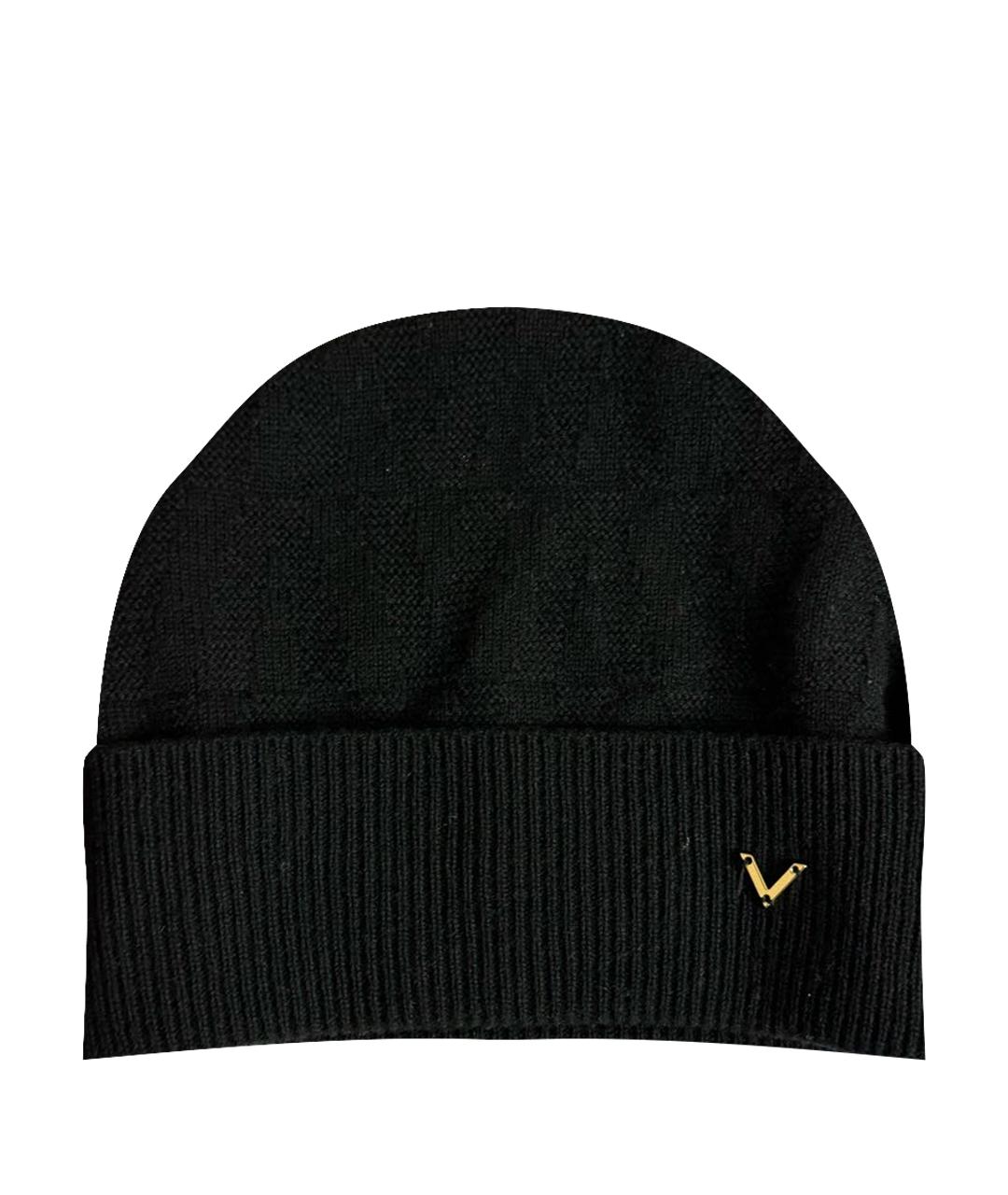 VALENTINO Черная шерстяная шапка, фото 1
