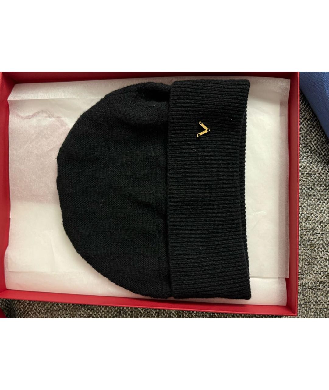 VALENTINO Черная шерстяная шапка, фото 7