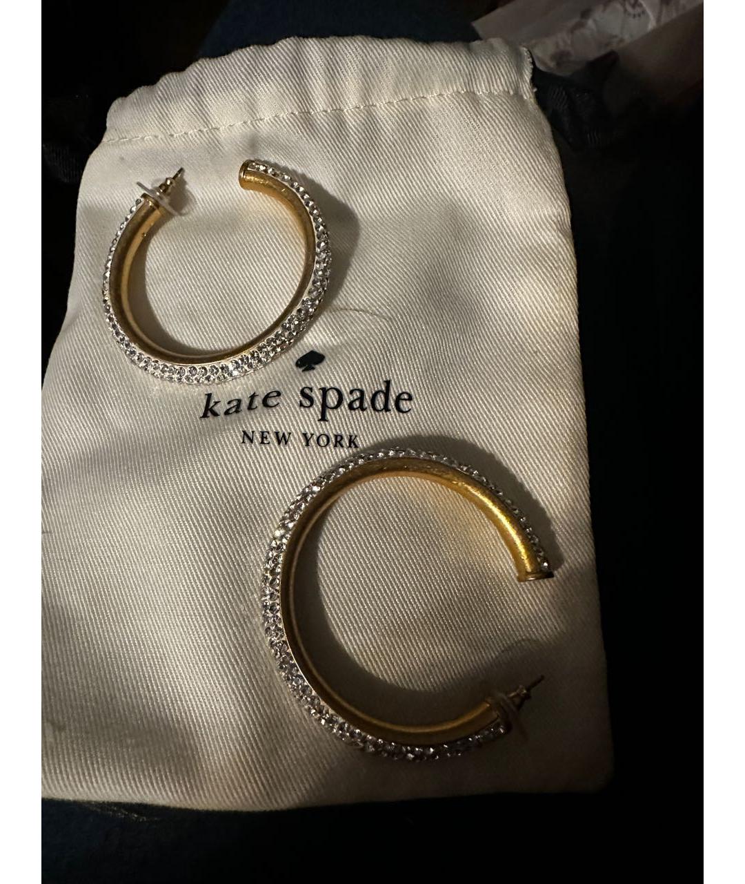 KATE SPADE Золотые металлические серьги, фото 4