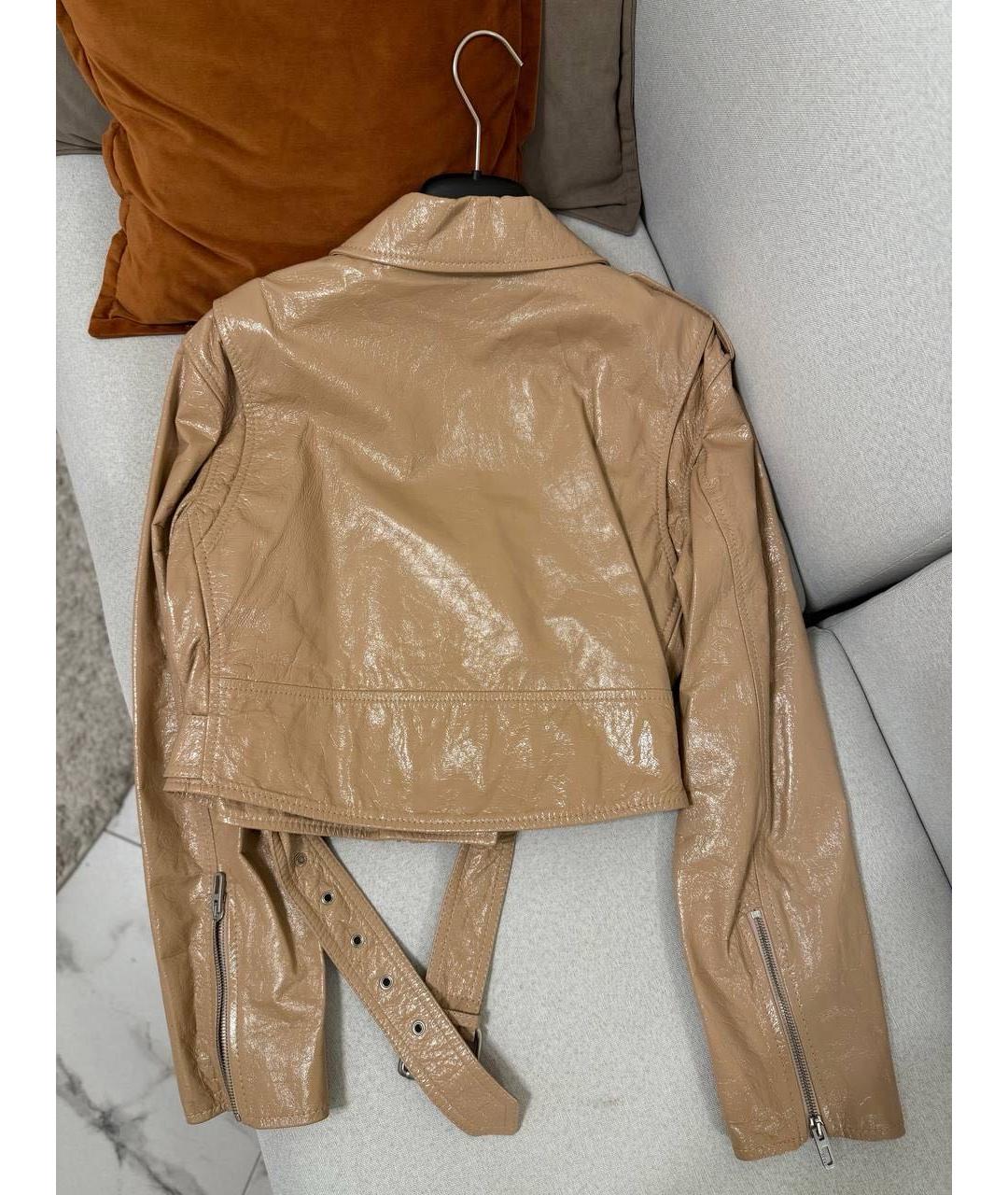 DROME Бежевая кожаная куртка, фото 2
