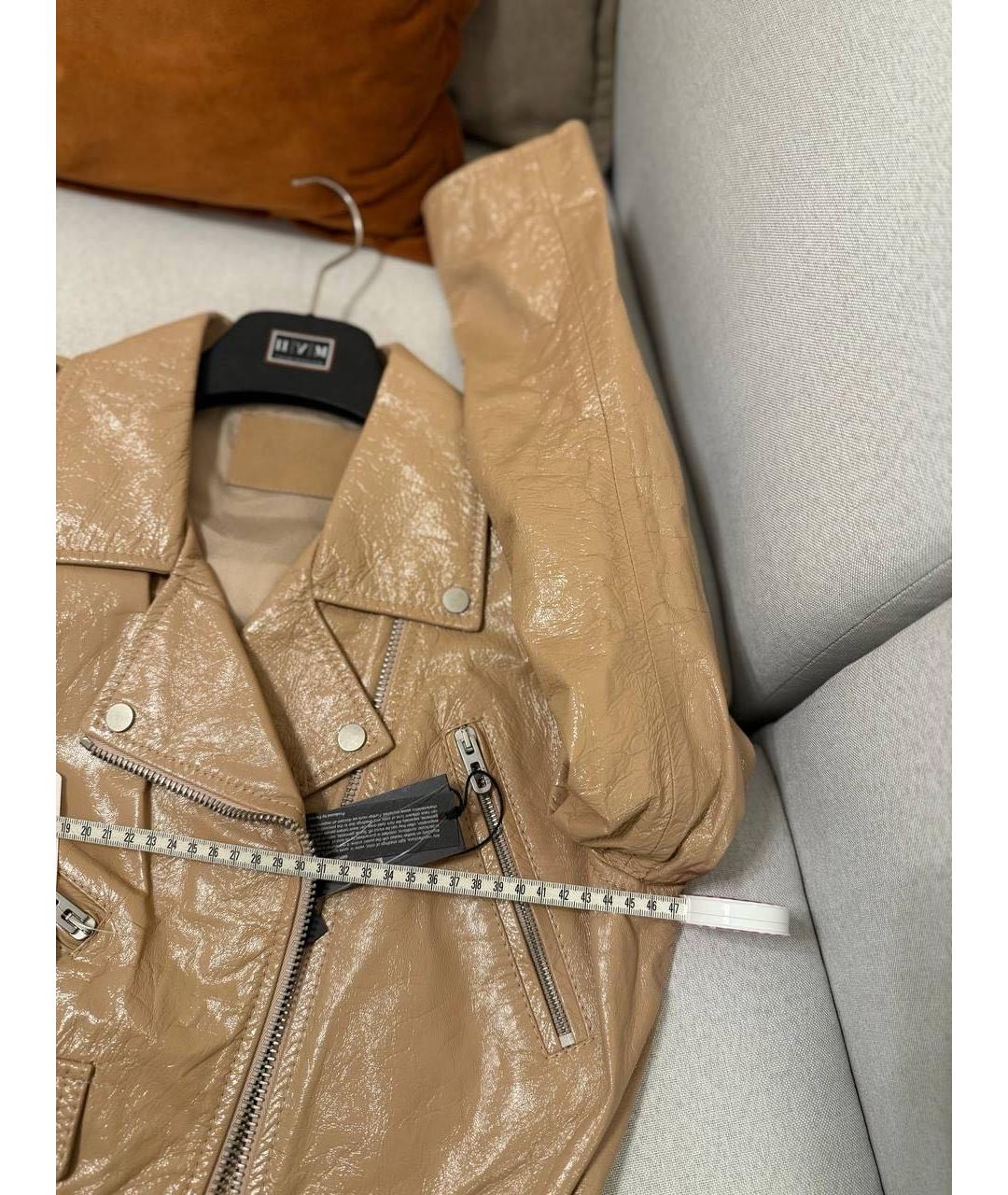 DROME Бежевая кожаная куртка, фото 5