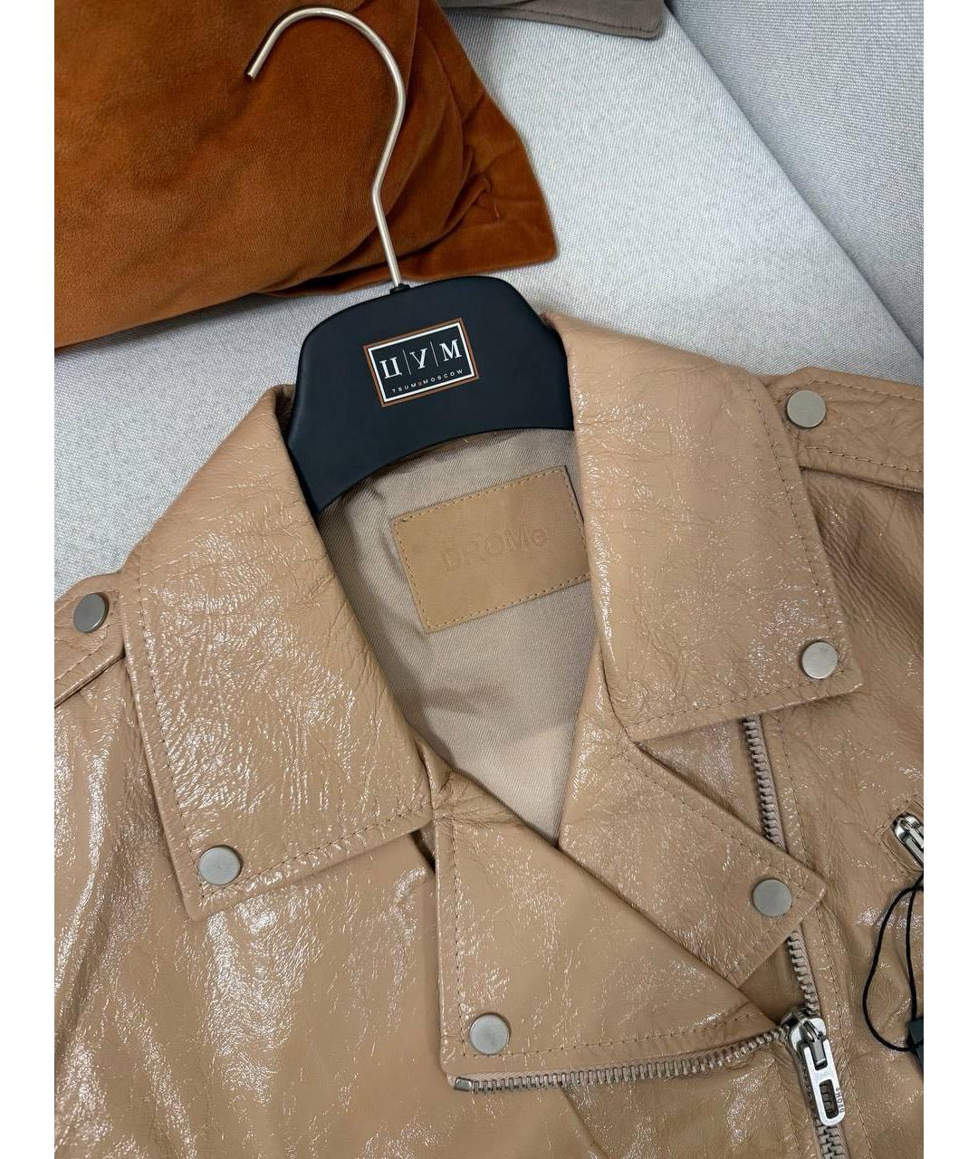 DROME Бежевая кожаная куртка, фото 6