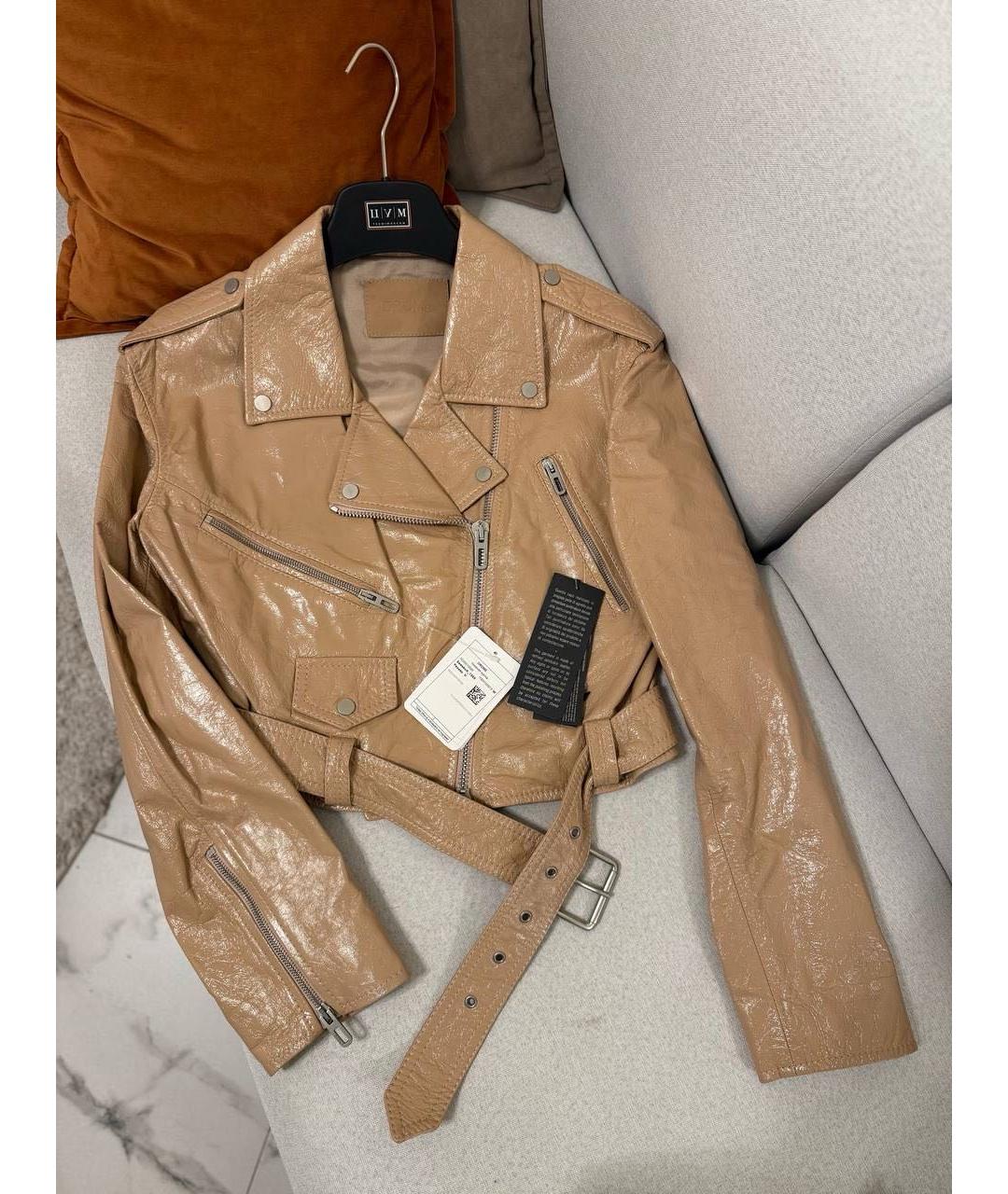 DROME Бежевая кожаная куртка, фото 7