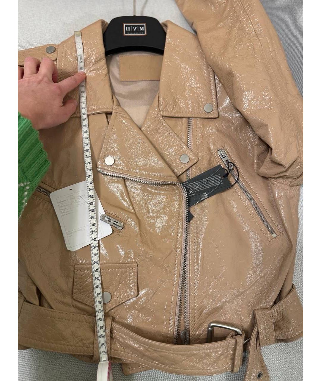 DROME Бежевая кожаная куртка, фото 3