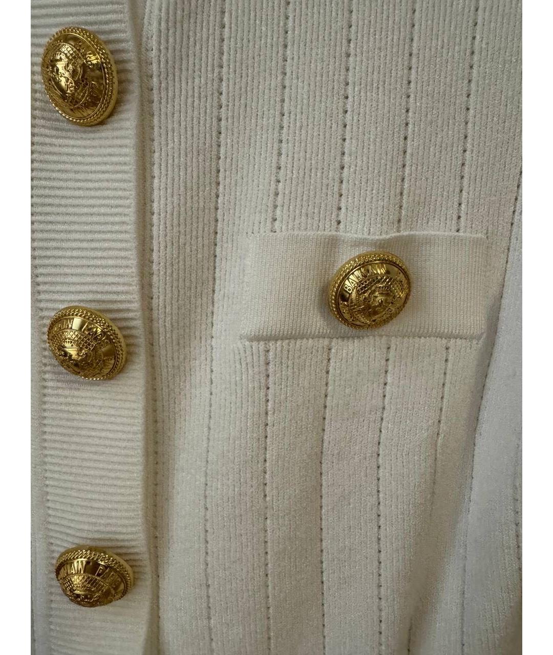 BALMAIN Белый вискозный кардиган, фото 3