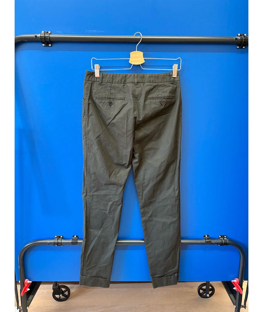 DOLCE&GABBANA Черные хлопковые прямые брюки, фото 2