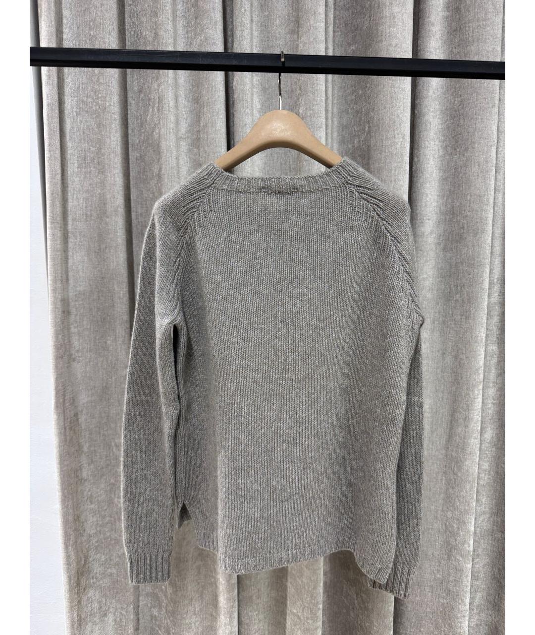 LORO PIANA Серый кашемировый джемпер / свитер, фото 2