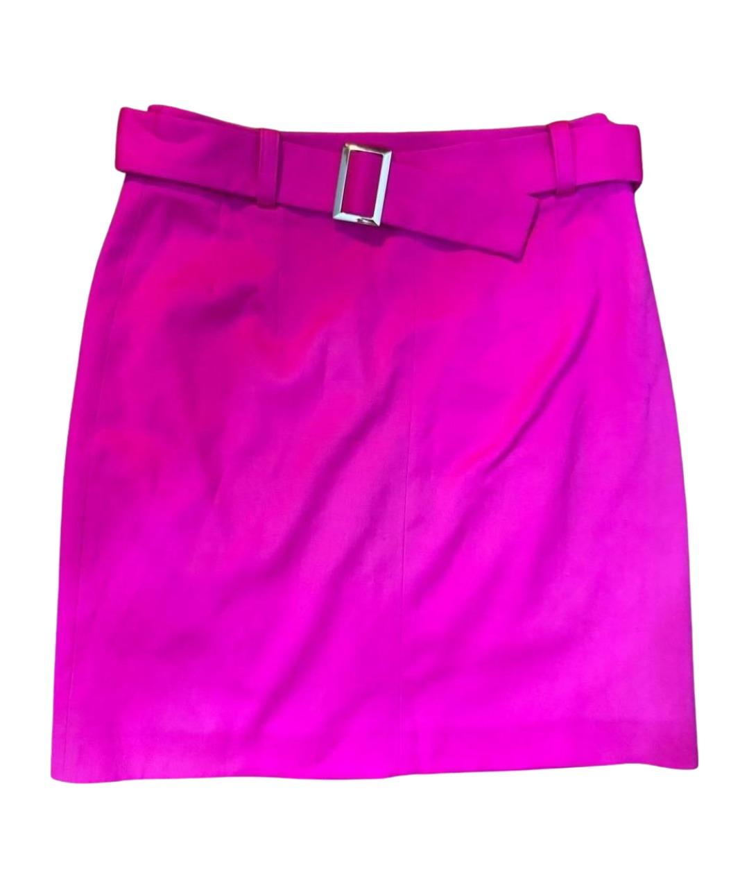 12 STOREEZ Фуксия шерстяная юбка мини, фото 1