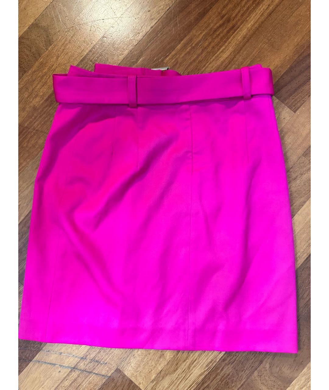 12 STOREEZ Фуксия шерстяная юбка мини, фото 2