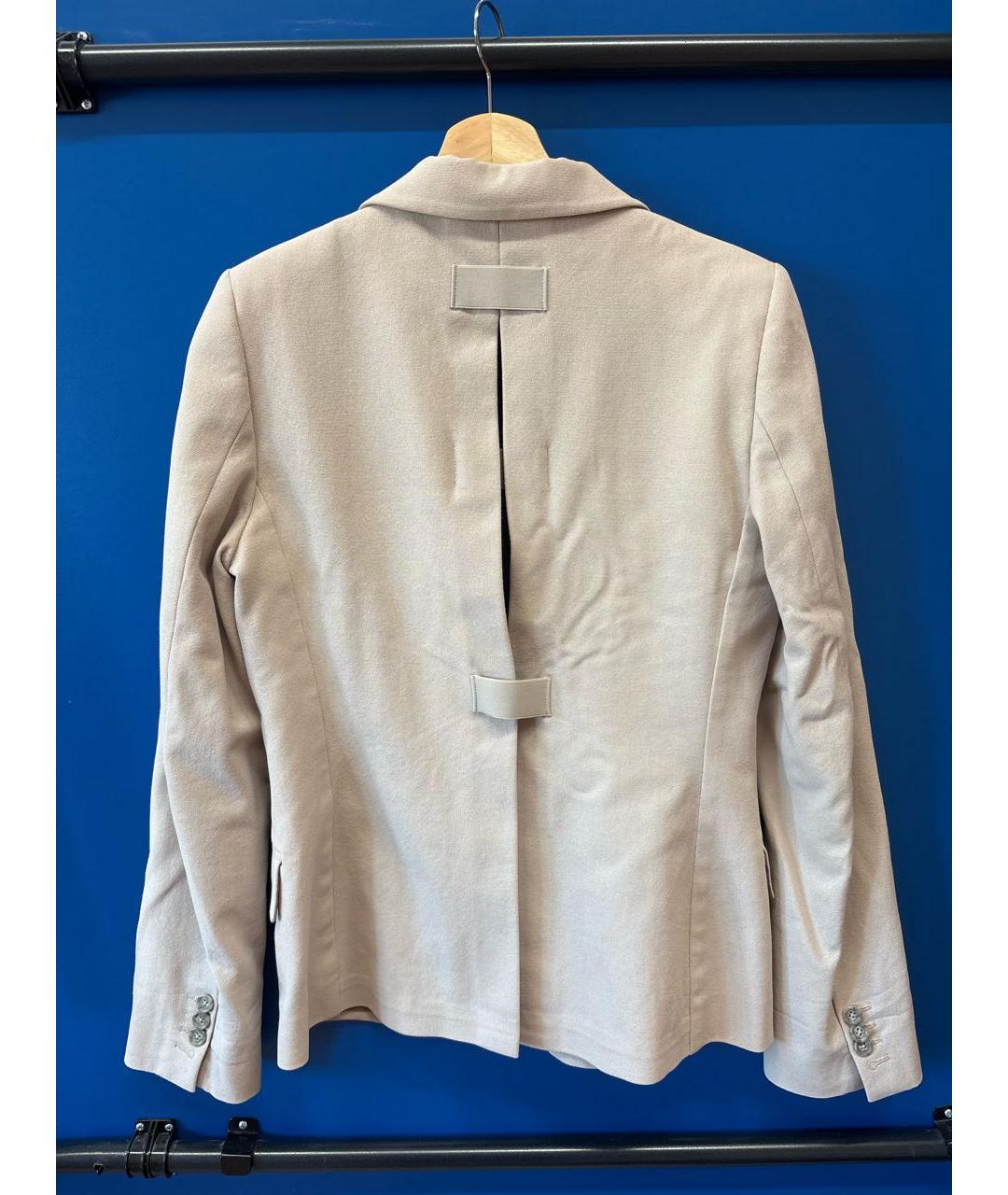 MM6 MAISON MARGIELA Бежевый хлопковый жакет/пиджак, фото 4