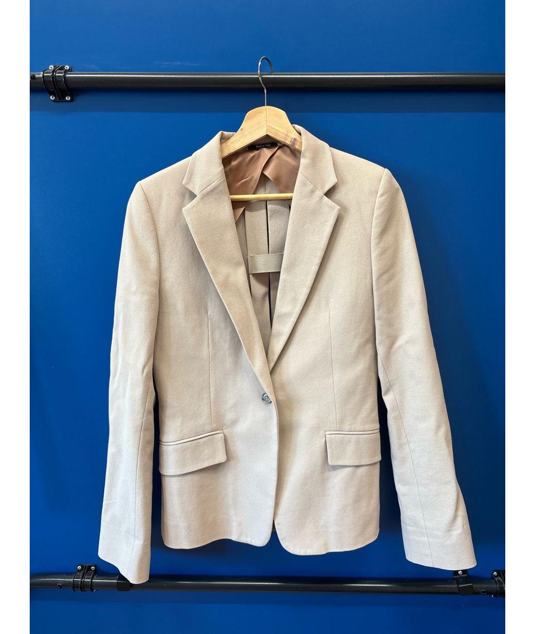 MM6 MAISON MARGIELA Бежевый хлопковый жакет/пиджак, фото 3