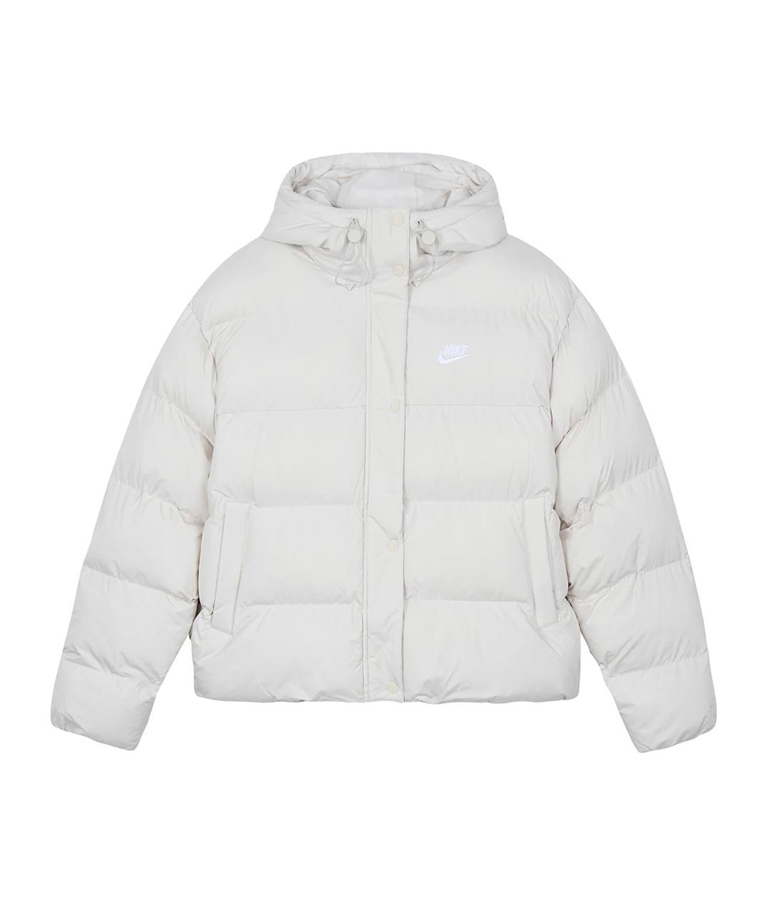NIKE Бежевый полиэстеровый пуховик, фото 1