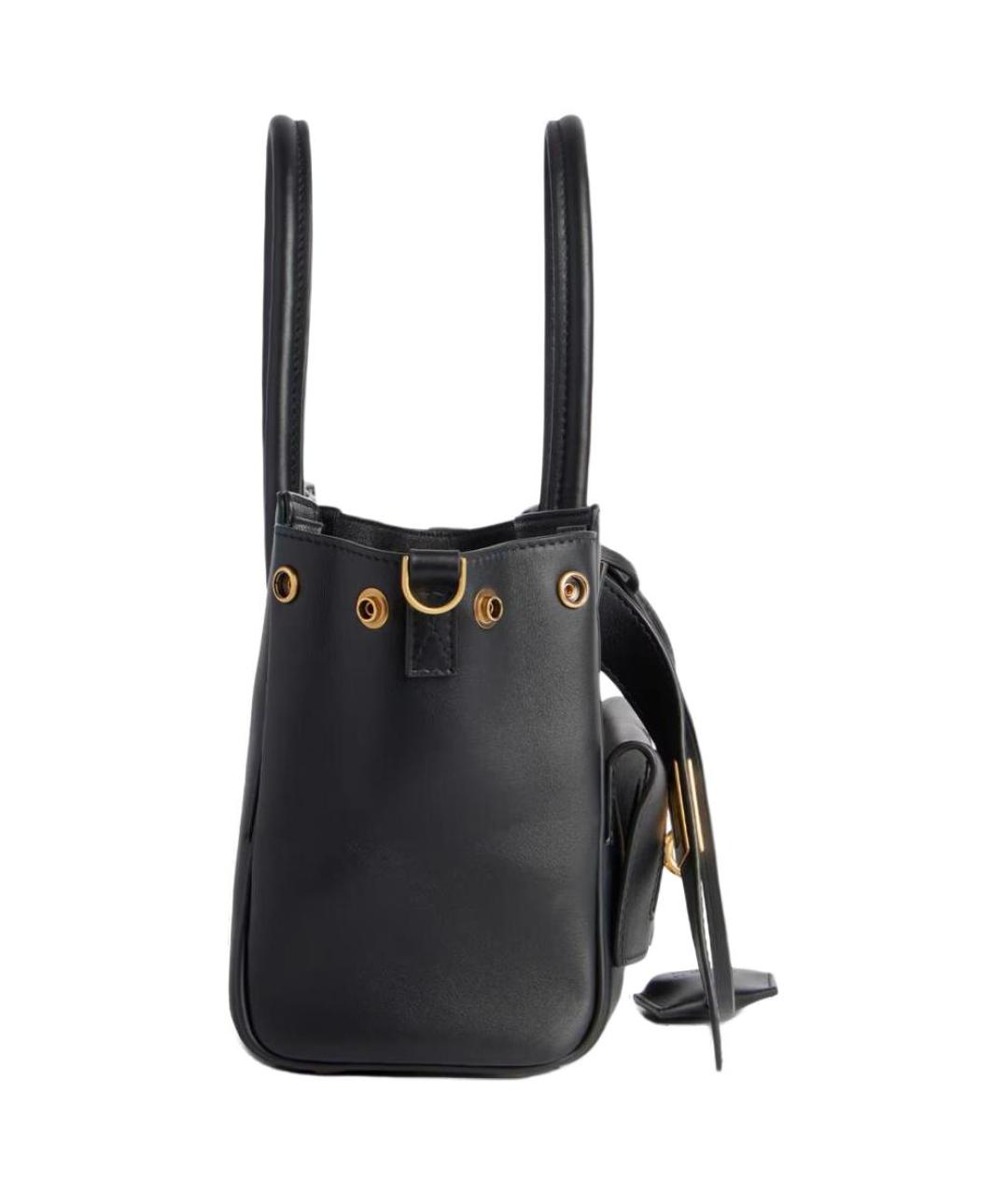 BALENCIAGA Черная кожаная сумка через плечо, фото 3