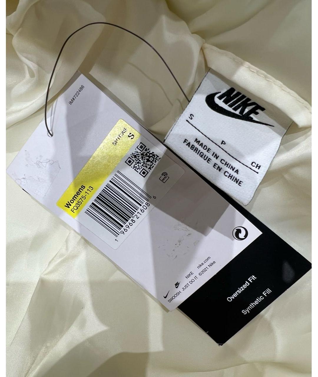 NIKE Бежевый полиэстеровый пуховик, фото 3