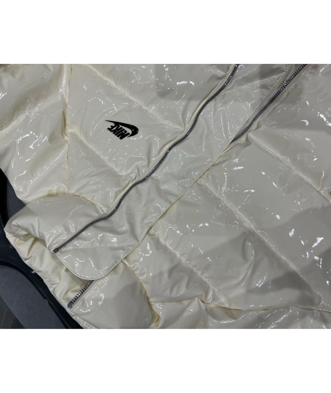 NIKE Бежевый полиэстеровый пуховик, фото 4