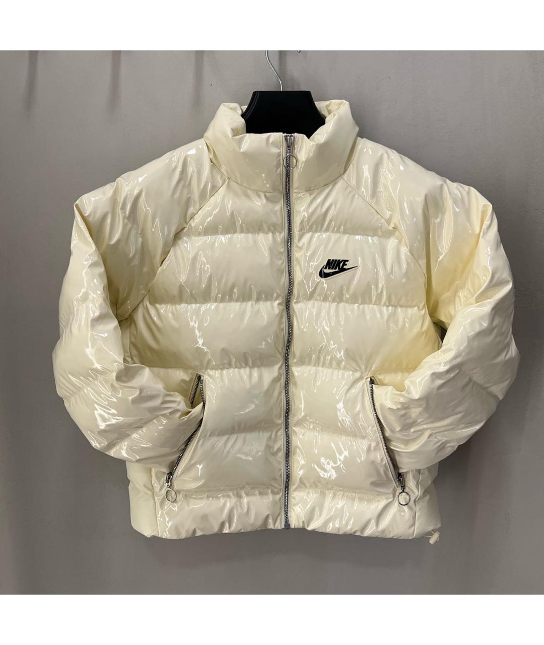 NIKE Бежевый полиэстеровый пуховик, фото 5