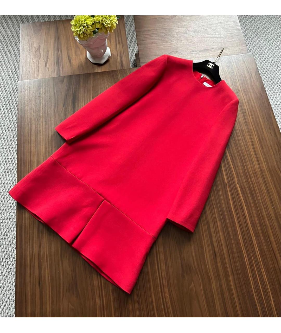 CHRISTIAN DIOR Красное хлопковое повседневное платье, фото 3