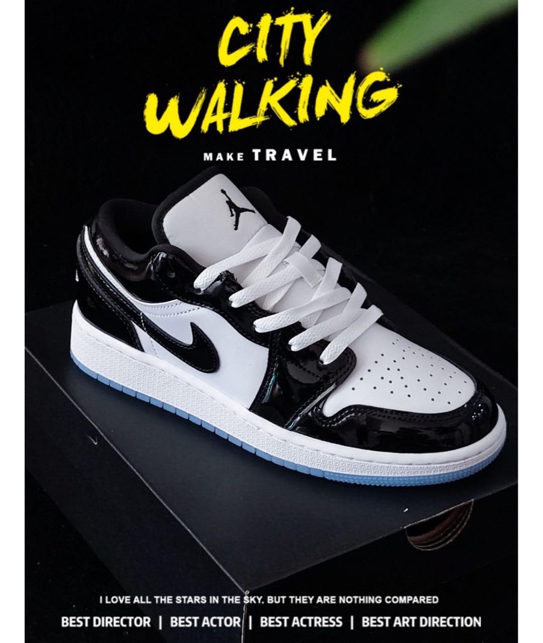 JORDAN Черные кроссовки из лакированной кожи, фото 3