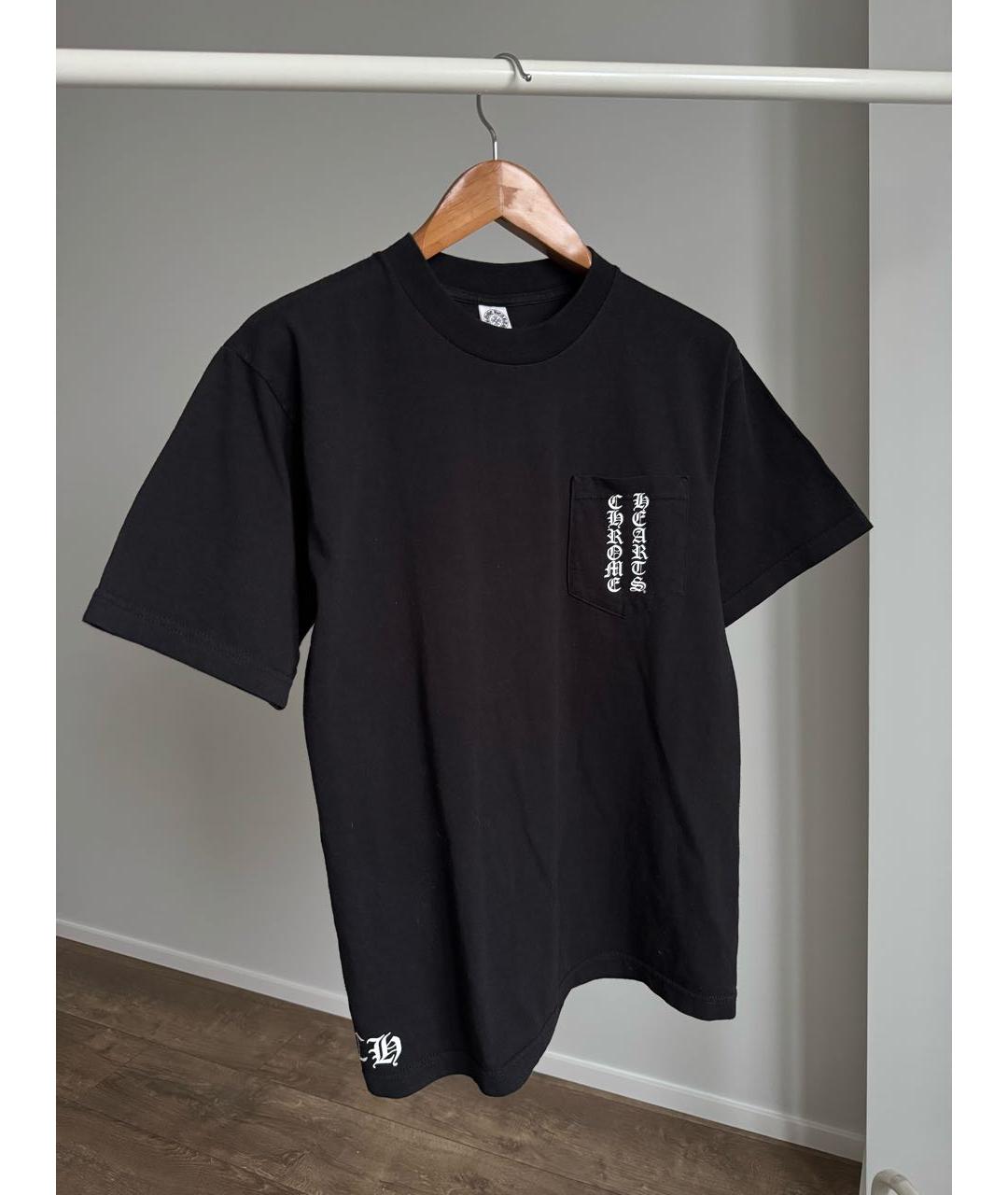 CHROME HEARTS Черная хлопковая футболка, фото 7