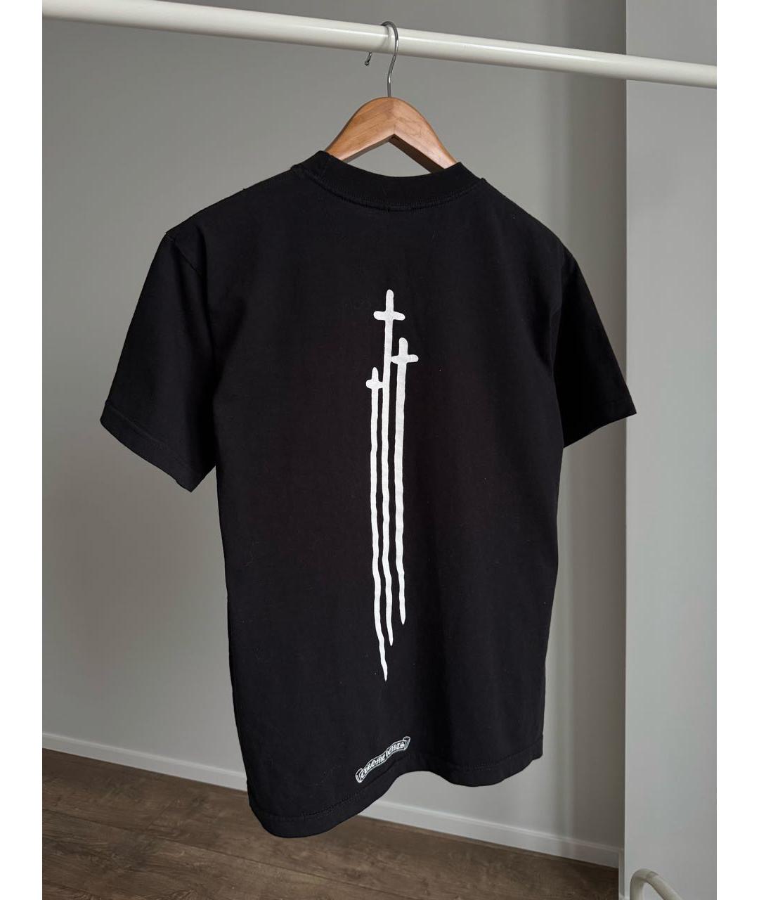 CHROME HEARTS Черная хлопковая футболка, фото 2