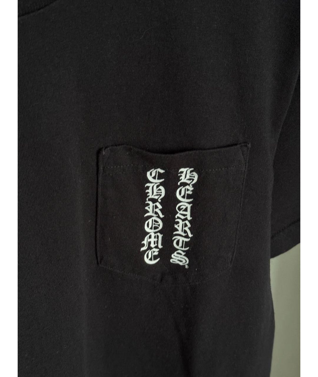 CHROME HEARTS Черная хлопковая футболка, фото 3