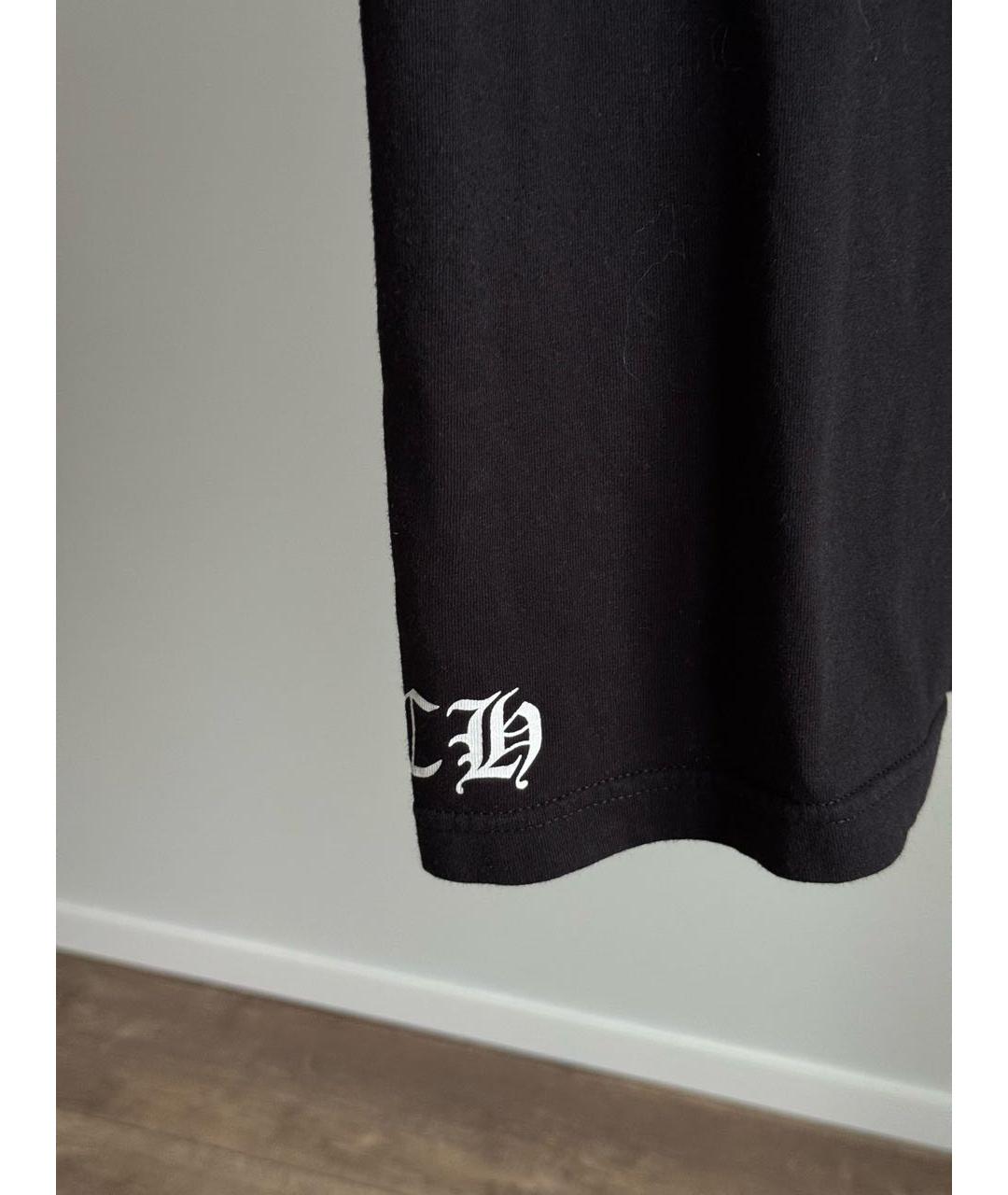 CHROME HEARTS Черная хлопковая футболка, фото 5