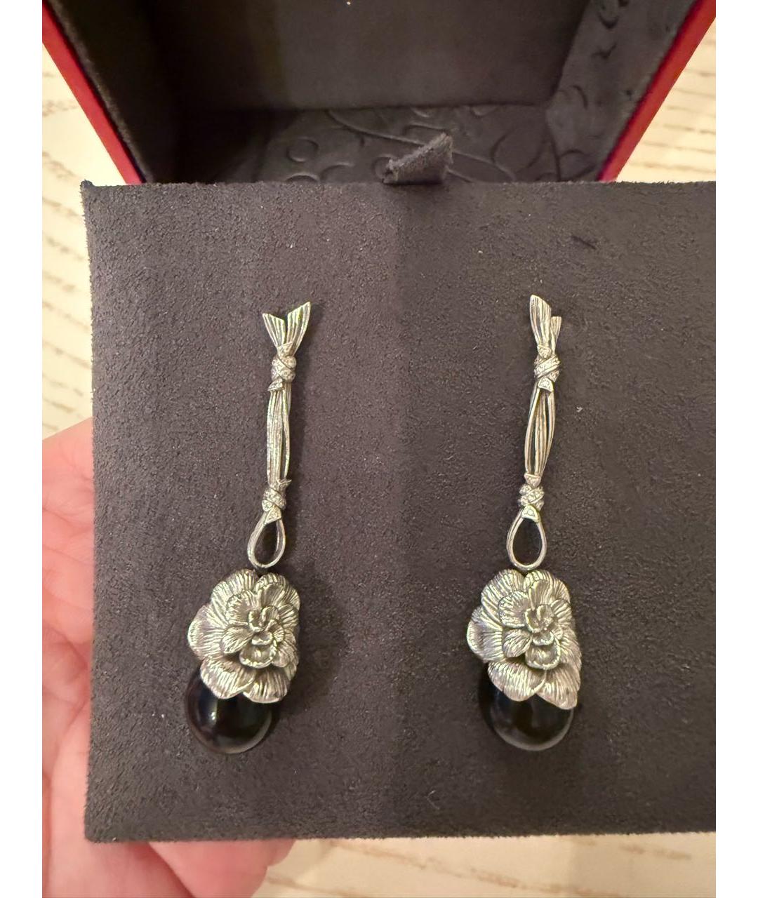 CARRERA Y CARRERA Серебряные серьги из белого золота, фото 2