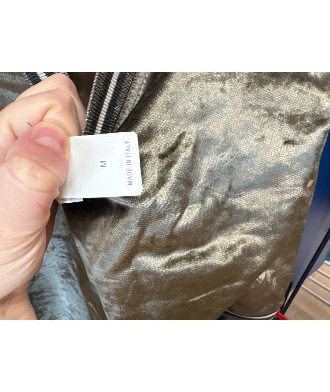 BRUNELLO CUCINELLI Хаки хлопковое повседневное платье, фото 5