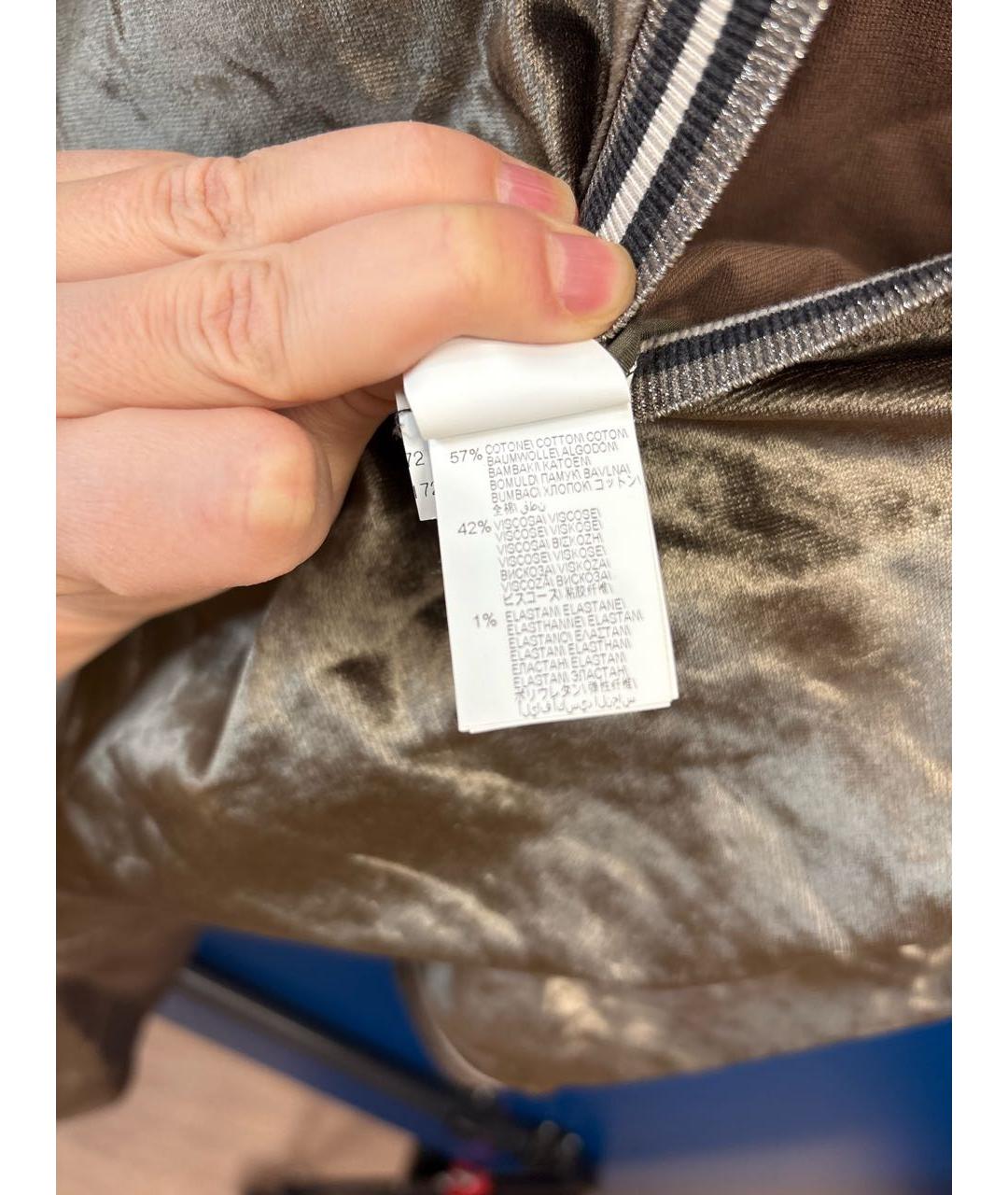 BRUNELLO CUCINELLI Хаки хлопковое повседневное платье, фото 6