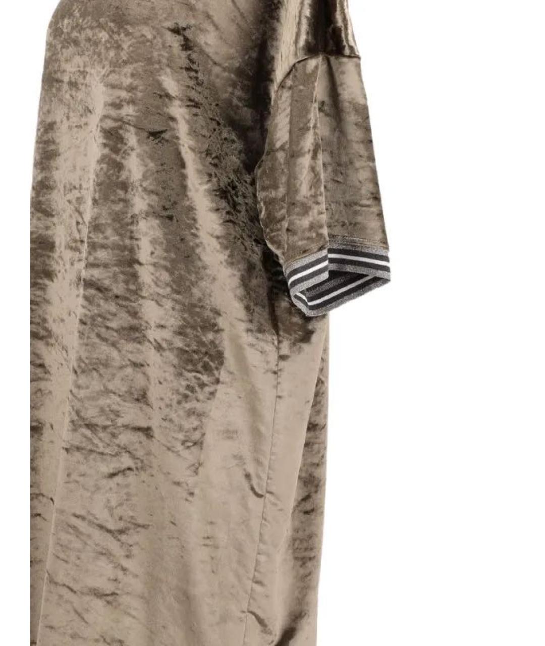 BRUNELLO CUCINELLI Хаки хлопковое повседневное платье, фото 7