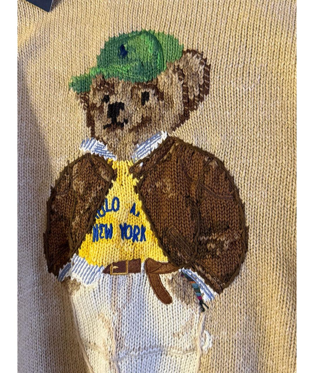 POLO RALPH LAUREN Бежевый хлопковый джемпер / свитер, фото 5