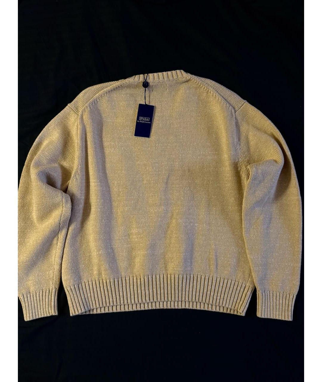 POLO RALPH LAUREN Бежевый хлопковый джемпер / свитер, фото 8