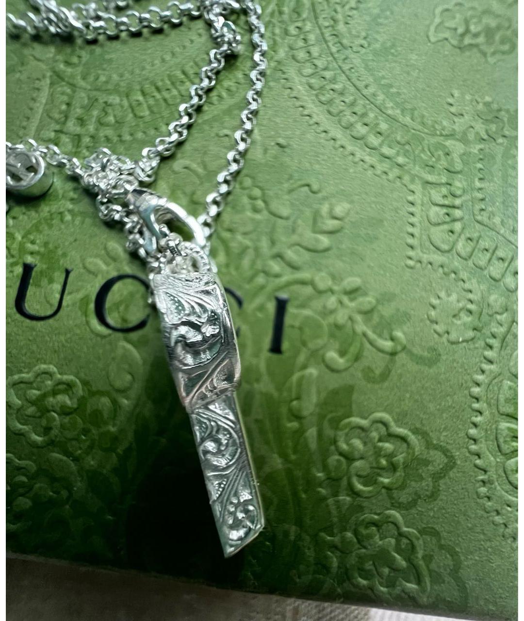 GUCCI Серебряная серебряная подвеска, фото 5