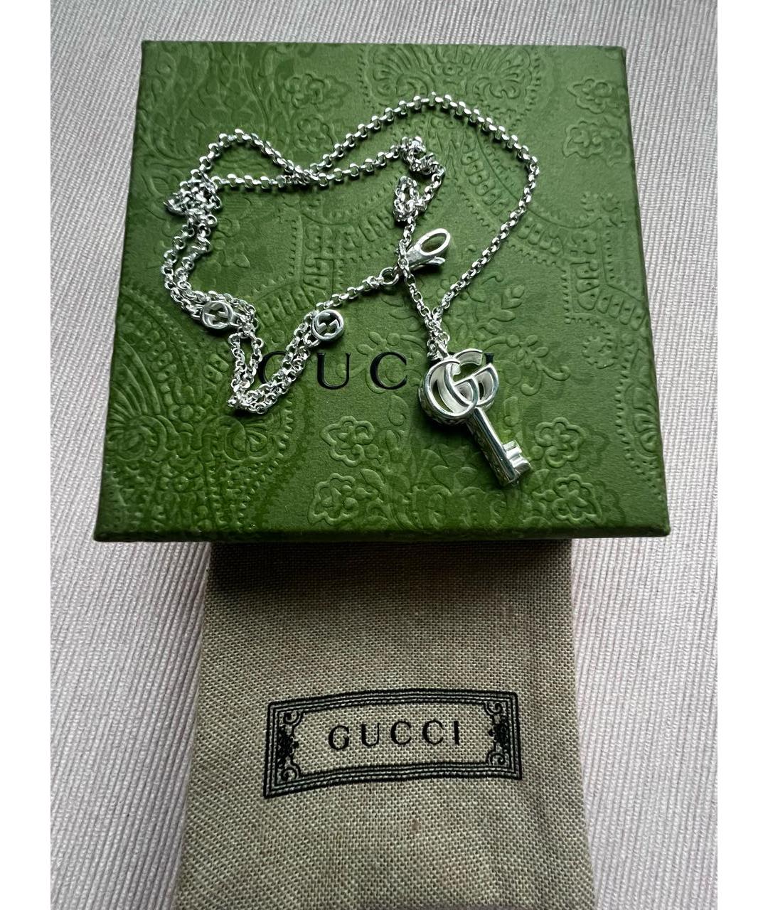 GUCCI Серебряная серебряная подвеска, фото 3