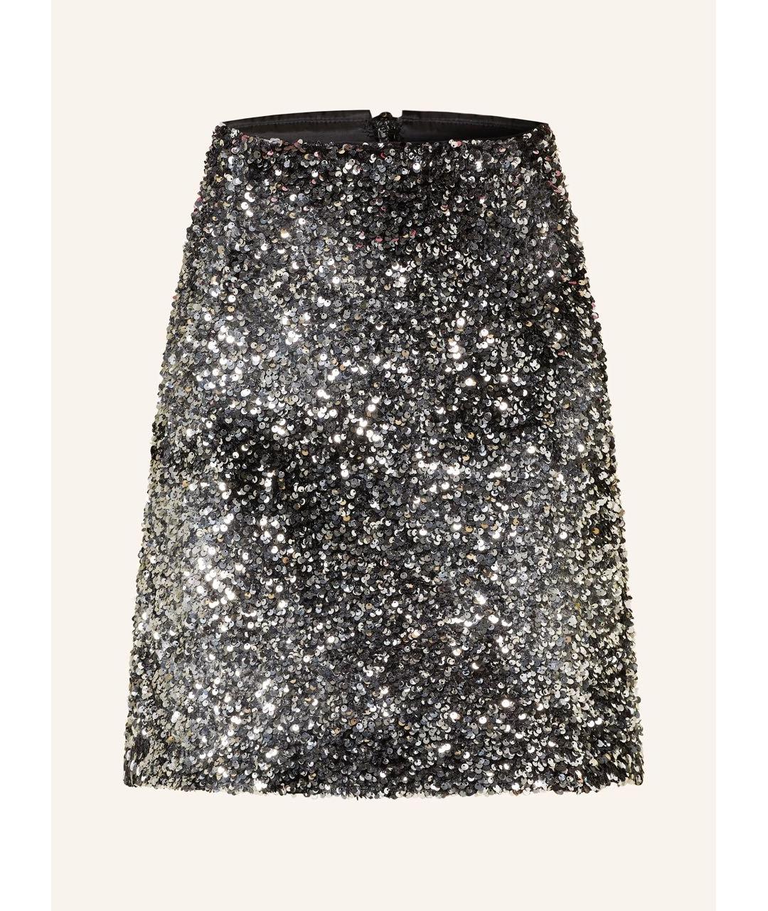 WEEKEND MAX MARA Серебряная полиэстеровая юбка мини, фото 7