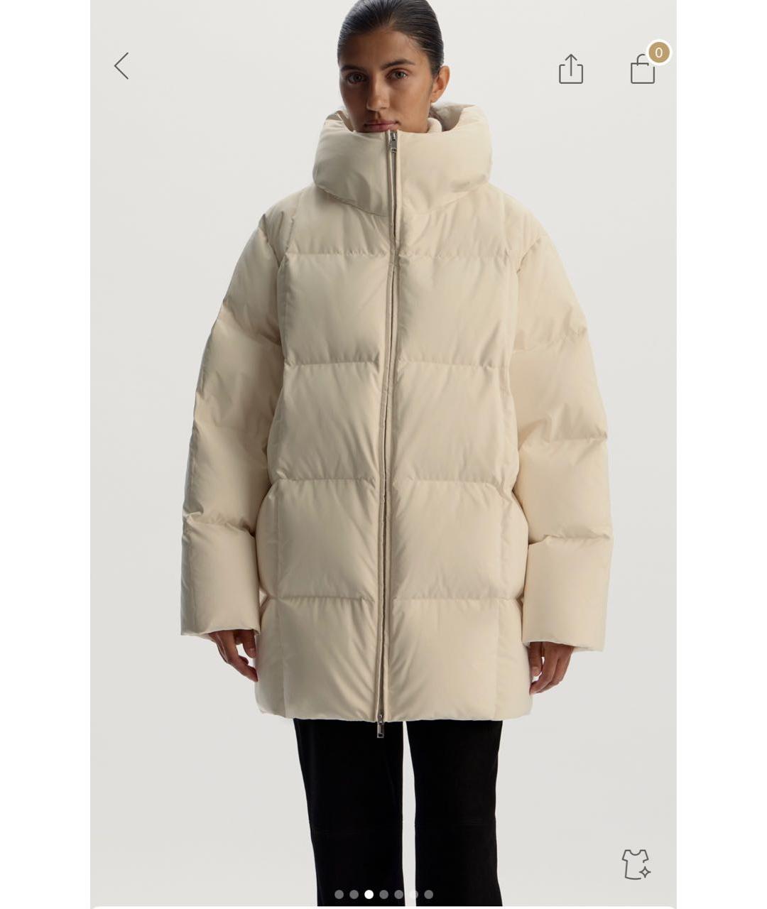 12 STOREEZ Белый полиэстеровый пуховик, фото 2