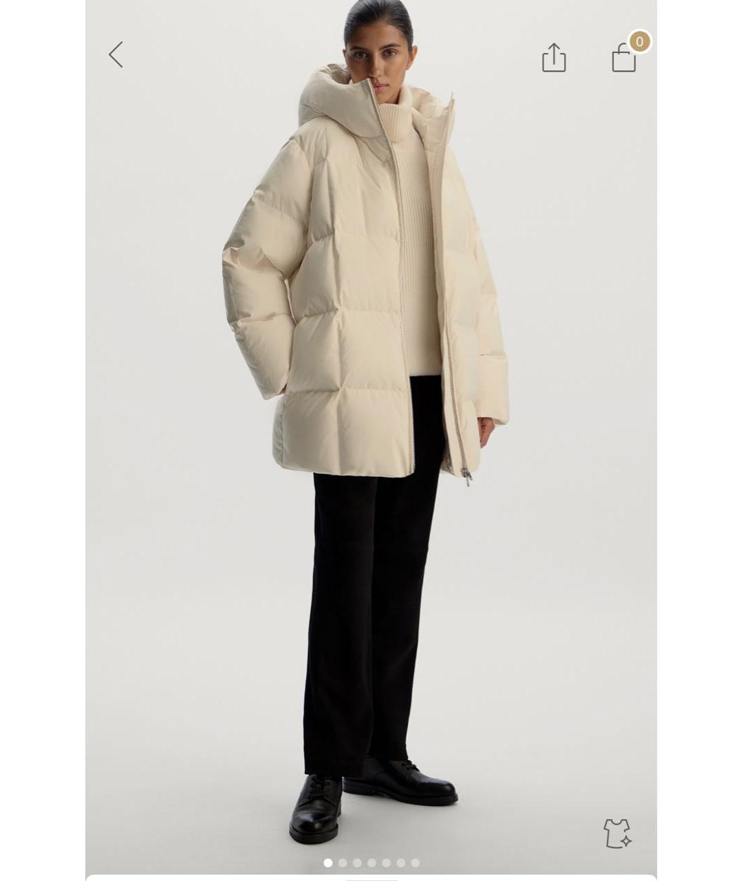 12 STOREEZ Белый полиэстеровый пуховик, фото 3