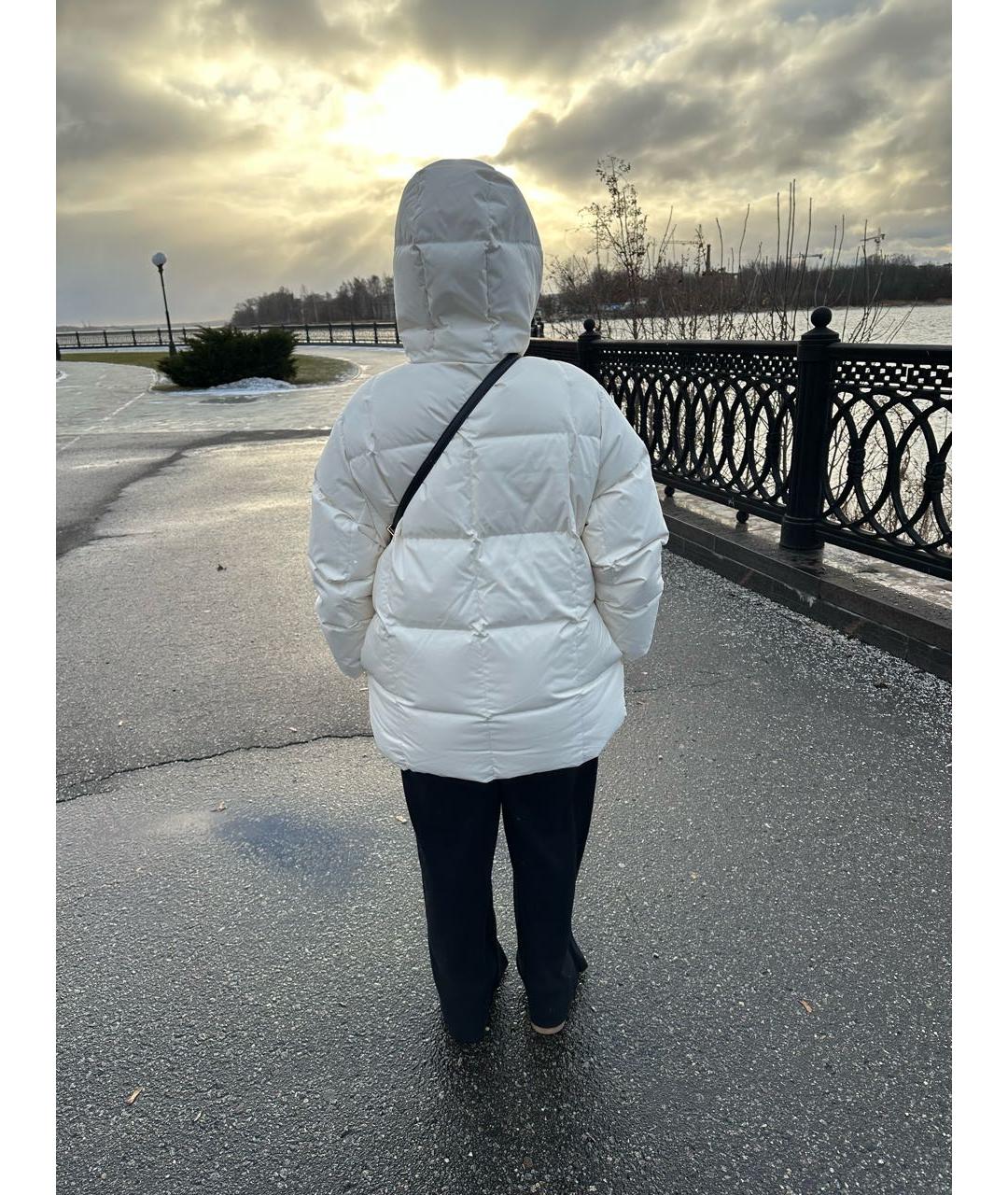 12 STOREEZ Белый полиэстеровый пуховик, фото 7